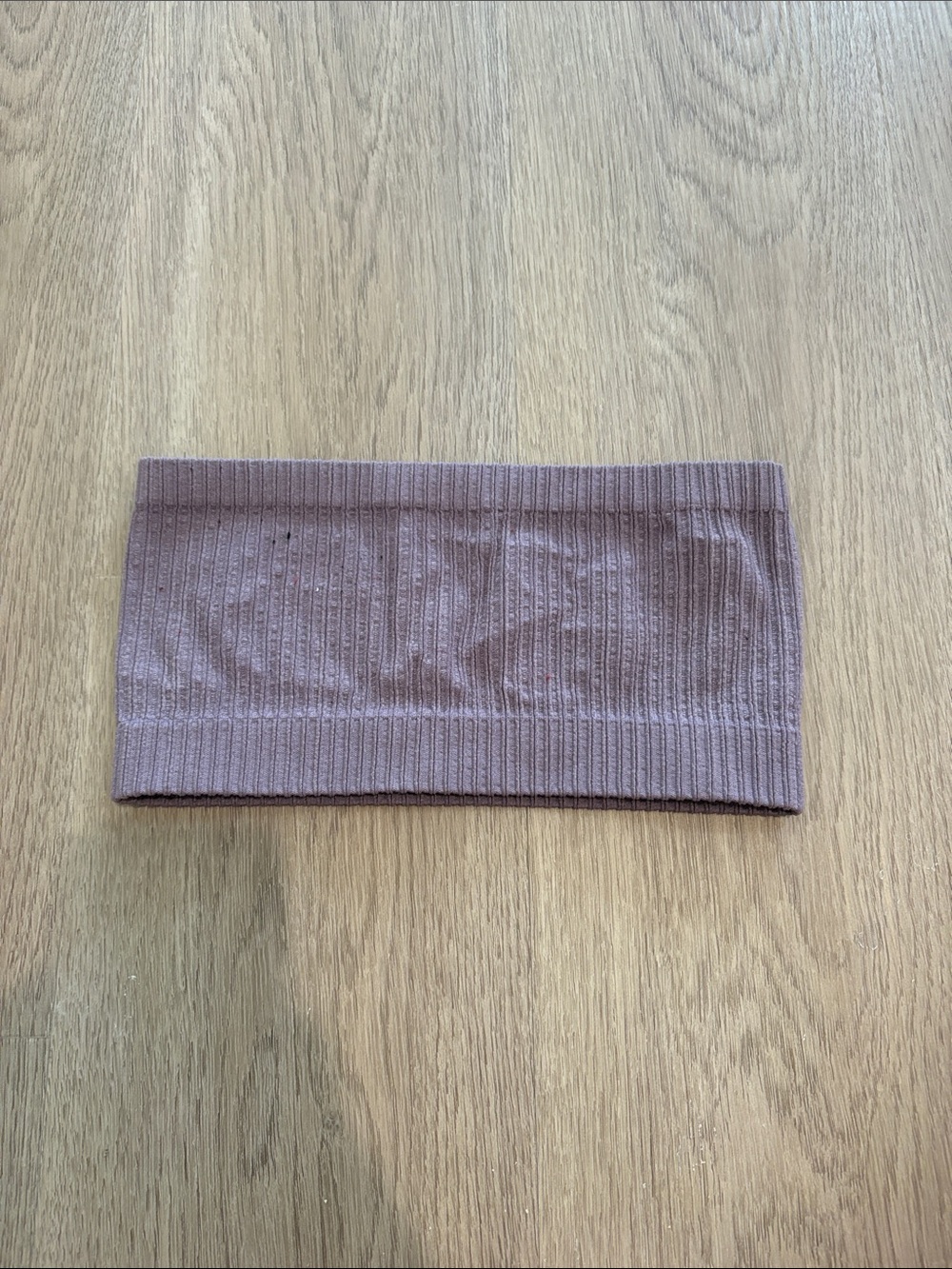Sunday Best Seamless Ribbed Bandeau in Dusty Mauve